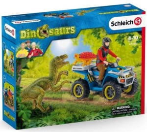 Schleich Menekülés quaddal a Velociraptor elől (SLH41466)