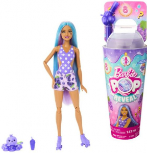 Mattel Barbie Slime Reveal meglepetés baba Kék hajú baba gyümölcsös szoknyában (HNW44)