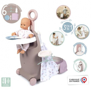 Smoby Baby Nurse 3 az1-ben babacenter húzós bőröndben (7600220374)