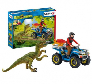 Schleich Menekülés quaddal a Velociraptor elől (SLH41466)