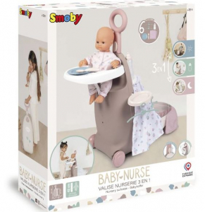 Smoby Baby Nurse 3 az1-ben babacenter húzós bőröndben (7600220374)