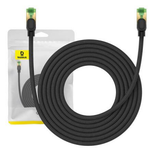 Baseus Braided Cat8 Ethernet RJ45 hálózati kábel 40Gbps, 5m fekete (B0013320C111-05)