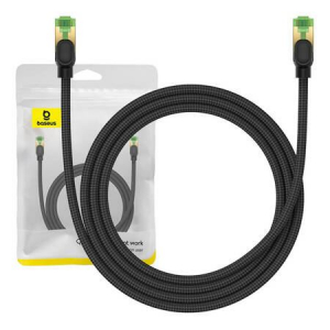 Baseus Braided Cat8 Ethernet RJ45 hálózati kábel 40Gbps, 1,5m fekete (B0013320C111-02)