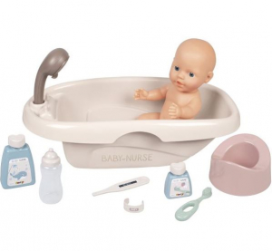 Smoby Baby Nurse Játékbaba fürdető szett, 8 részes - pasztell (7600220366)