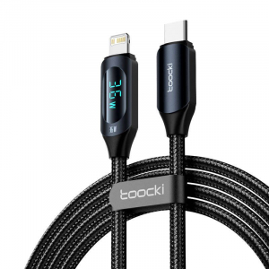 Toocki töltőkábel USB C - Lightning 36W 1m fekete (TXCTL -XY08)