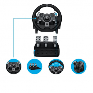 Logitech G920 Driving Force kormány fekete + Astro A10 gaming headset fehér (991-000487)