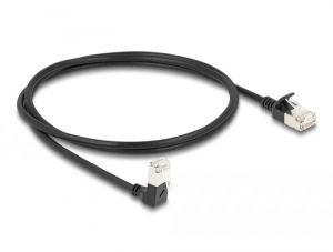 Delock RJ45 hálózati kábel Cat.6A S/FTP 1m fekete (80305)