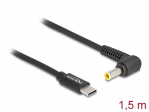 Delock Laptop t&ouml;ltők&aacute;bel USB Type-C  apa - Samsung 5,5 x 3,0mm apa (87980)