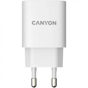 Canyon H-20-04 USB-A - USB-C hálózati töltő 20W fehér (CNE-CHA20W04)