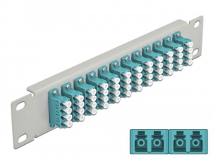 Delock 10 &uuml;vegsz&aacute;las patch panel 12 portos LC Quad 1U v&iacute;zk&eacute;k sz&uuml;rke (66799)