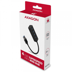 Axagon HUE-M1A 4 portos USB3.0 HUB fekete