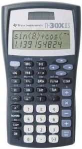 Texas Instruments TI-30 X IIS Napelemes iskolai számológép fekete/ezüst