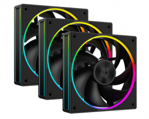 ID-Cooling AF-127-ARGB-K TRIO hűtő ventiátor 12cm, 3db fekete