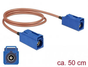 Delock FAKRA C-h&uuml;vely > FAKRA C-h&uuml;vely RG-316 antenna k&aacute;bel 50cm (89667)
