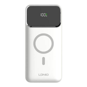 Ldnio Powerbank 10000mAh vezet&eacute;k n&eacute;lk&uuml;li t&ouml;lt&eacute;s 15W feh&eacute;r (PQ12)