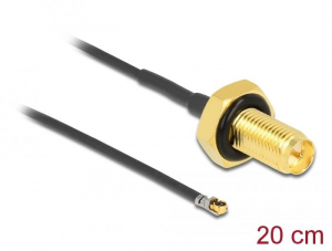 Delock antenna k&aacute;bel RP-SMA anya-apa MHF 4L LK-dug&oacute; 1.37 20cm (12657)
