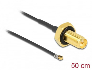 Delock antenna k&aacute;bel RP-SMA anya-apa MHF 4L LK-dug&oacute; 1.37 50cm (12661)