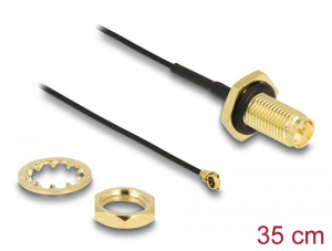 Delock antenna k&aacute;bel RP-SMA anya-apa MHF I-dug&oacute; 1.13 35cm (88383)