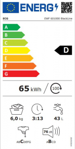 ECG EWF 601002 BlackLine Automata mosógép