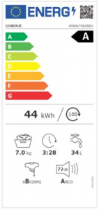Gorenje WNHA74SASEU elöltöltős mosógép