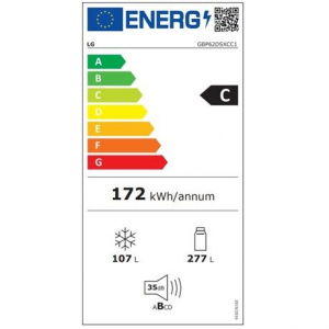LG GBP62DSXCC1 alulfagyasztós hűtőszekrény ezüst