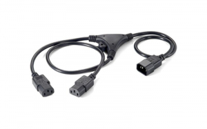 Equip 112210 Y PC t&aacute;pk&aacute;bel hosszabb&iacute;t&oacute;, 1,6m, fekete, C13/C14