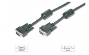 Equip 118811 VGA kábel HD15 apa/apa ferrit gyűrűvel 3m