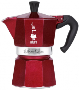 Bialetti Moka Express 3 személyes kávéfőző Déco Glamour piros (9223)