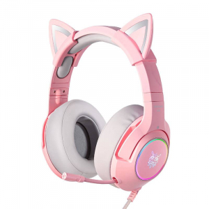 ONIKUMA K9 vezetékes gaming fejhallgató RGB pink (K9 Pink RGB 3.5mm)