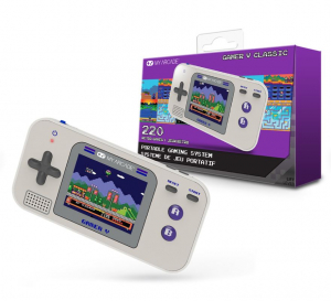 My Arcade DGUN-3920 Gamer V Classic hordozhat&oacute; j&aacute;t&eacute;kkonzol sz&uuml;rke - lila (220 j&aacute;t&eacute;k)