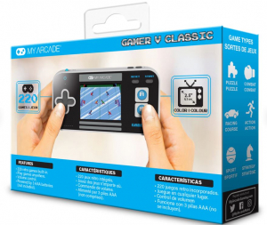 My Arcade DGUN-3919 Gamer V Classic hordozhat&oacute; j&aacute;t&eacute;kkonzol fekete - k&eacute;k (220 j&aacute;t&eacute;k)