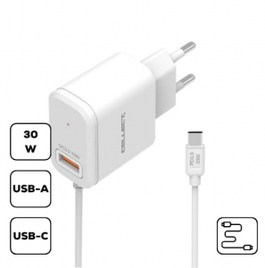 Cellect HS-H47 USB-A hálózati töltő USB-C kábellel fehér (MTC-HSH4730W-TYPECW)