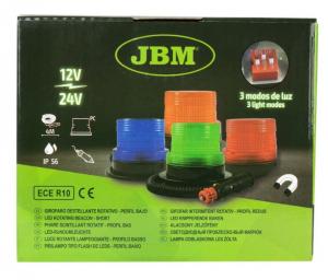 JBM villogó LED-es narancs 12-24V mágneses talppal (0252827)