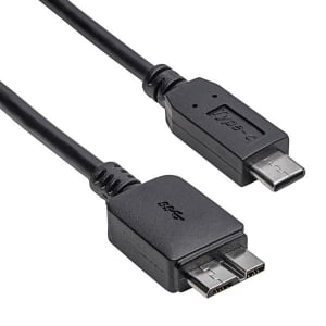 Akyga micro USB B 3.0 - USB type C kábel 1m fekete (AK-USB-44)