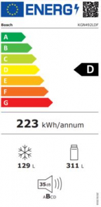 Bosch KGN492LDF alulfagyasztós hűtőszekrény acélszürke