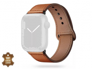 Tech-Protect LEATHERFIT Apple Watch 38mm/40mm/41mm bőr óraszíj barna (TP928103)