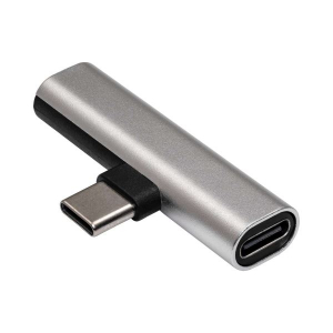 Akyga USB-C -> USB-C + 3.5mm Jack adapter szürke (AK-AD-71)