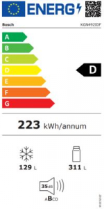 Bosch KGN492IDF alulfagyasztós hűtőszekrény inox