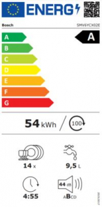 Bosch SMV6YCX02E beépíthető mosogatógép