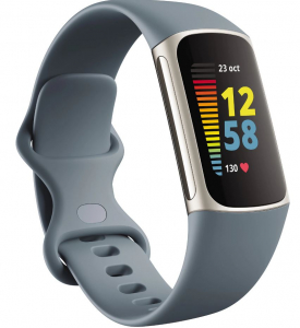 Fitbit charge 5 aktivitásmérő rozsdamentes acél-kék