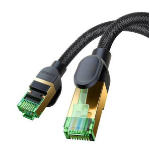 Baseus Braided Cat8 Ethernet RJ45 hálózati kábel 40Gbps, 1,5m fekete (B0013320C111-02)