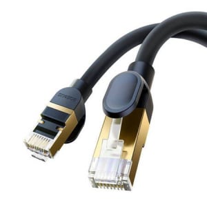 Baseus Cat8 Ethernet RJ45 hálózati kábel 40Gbps, 1,5m fekete (B0013320A111-02)