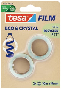 tesa Eco & Crystal ragasztószalag átlátszó 10 m x 19 mm 2 db (59035-00000-00)