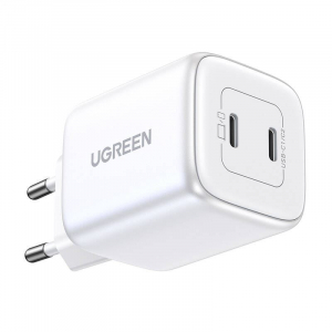 UGREEN 15327 Nexode 2xUSB-C PD3.0 QC4.0 GaN 45W töltő fehér