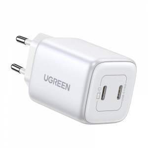 UGREEN 15327 Nexode 2xUSB-C PD3.0 QC4.0 GaN 45W töltő fehér