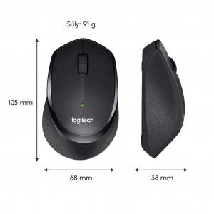 Logitech M330 SILENT PLUS vezet&eacute;k n&eacute;lk&uuml;li optikai eg&eacute;r fekete (910-004909)