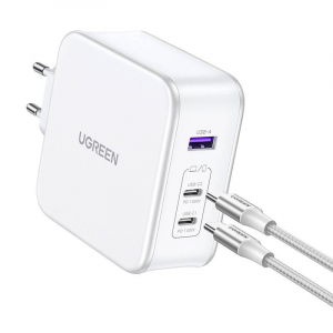 UGREEN 15339 Nexode 2x USB-C, 1x USB-A hálózati töltő 140W fehér (15339)