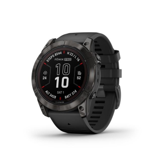 Garmin Fenix 7X Pro Sapphire Solar okosóra szürke DLC titánium, fekete szilikon szíjjal (010-02778-11)