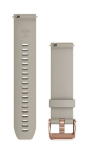Garmin óraszíj 20 mm világos homokkő szilikon, Rose Gold csat (Quick Release) (010-13114-02)