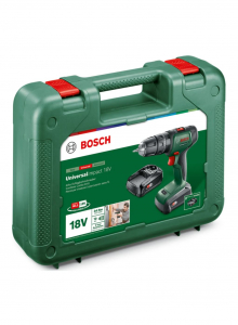 Bosch UniversalImpact 18V akkus f&uacute;r&oacute;-csavaroz&oacute; 2db 1.5Ah-s akku (06039D4102)